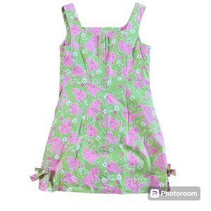 Lilly Pulitzer Green and Pink Mini Dress